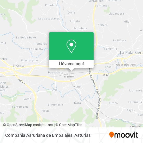 Mapa Compañia Asruriana de Embalajes