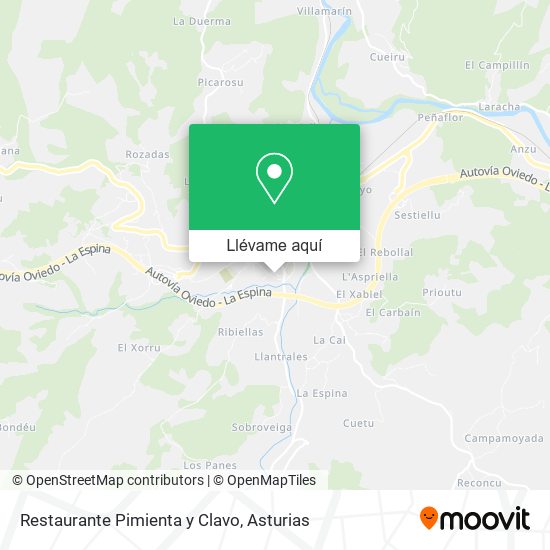 Mapa Restaurante Pimienta y Clavo