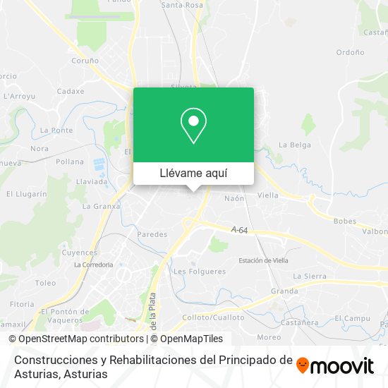 Mapa Construcciones y Rehabilitaciones del Principado de Asturias