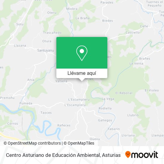 Mapa Centro Asturiano de Educación Ambiental