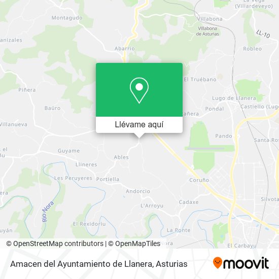 Mapa Amacen del Ayuntamiento de Llanera