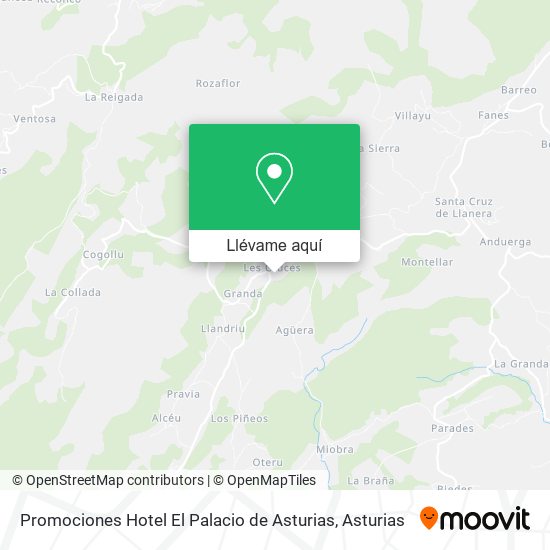 Mapa Promociones Hotel El Palacio de Asturias