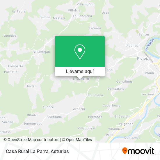 Mapa Casa Rural La Parra