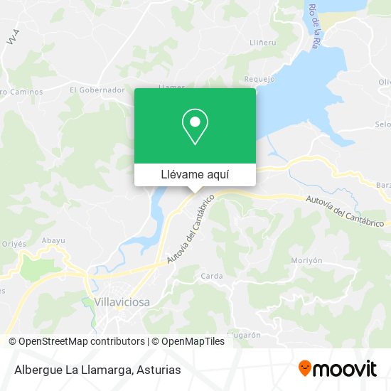 Mapa Albergue La Llamarga