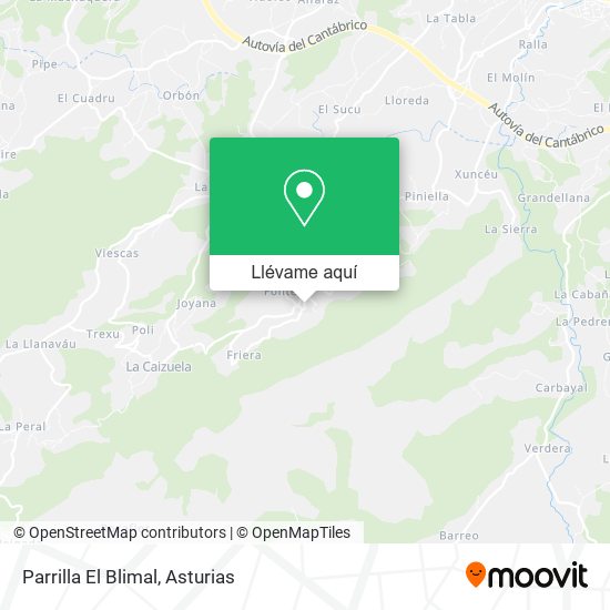 Mapa Parrilla El Blimal