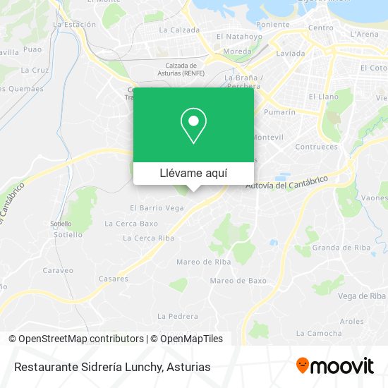 Mapa Restaurante Sidrería Lunchy
