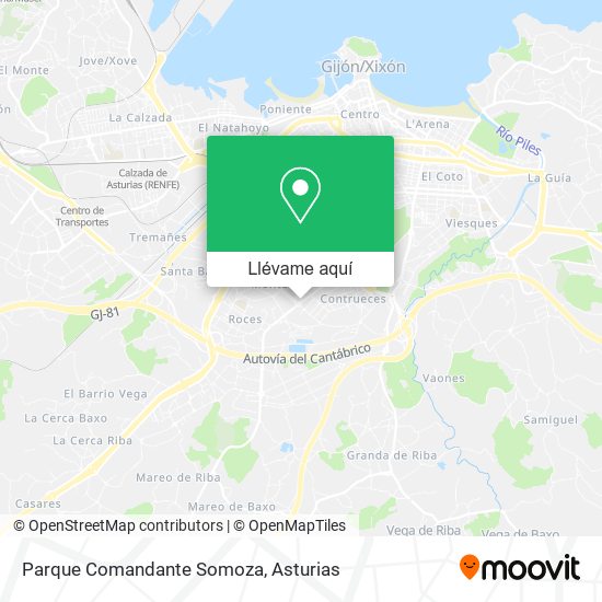 Mapa Parque Comandante Somoza