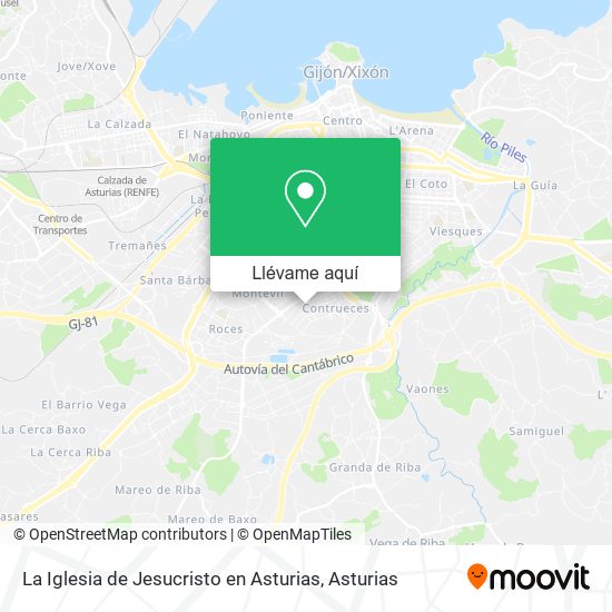 Mapa La Iglesia de Jesucristo en Asturias