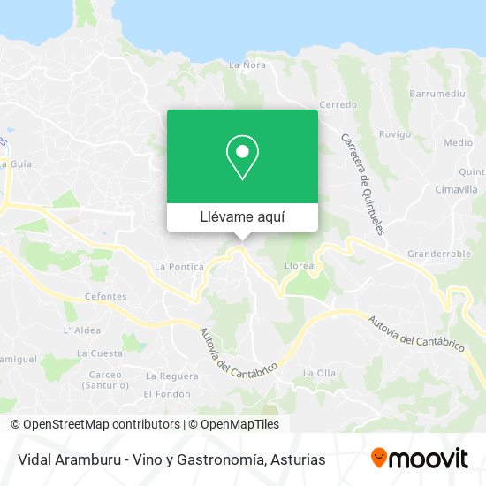 Mapa Vidal Aramburu - Vino y Gastronomía