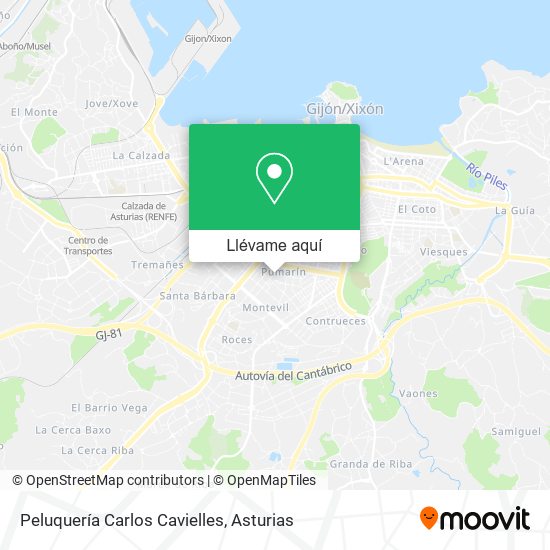 Mapa Peluquería Carlos Cavielles