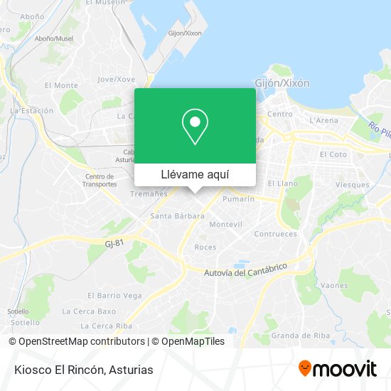 Mapa Kiosco El Rincón