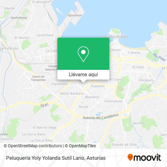 Mapa Peluquería Yoly Yolanda Sutil Lario