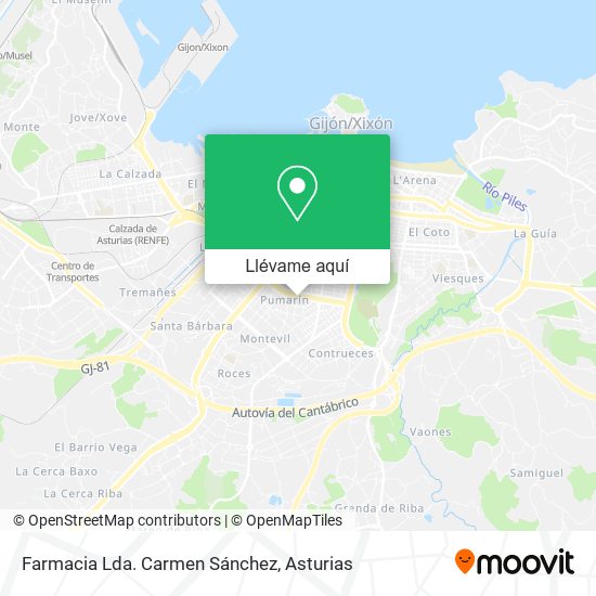 Mapa Farmacia Lda. Carmen Sánchez