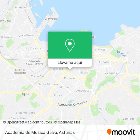 Mapa Academia de Música Galva