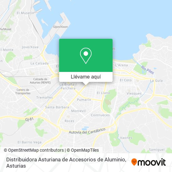 Mapa Distribuidora Asturiana de Accesorios de Aluminio
