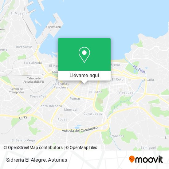 Mapa Sidrería El Alegre