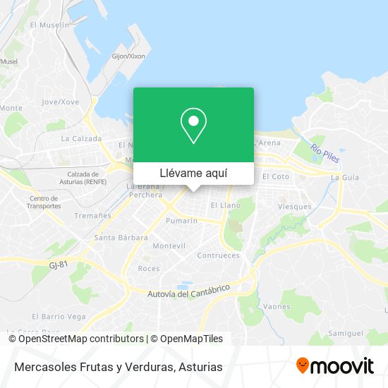 Mapa Mercasoles Frutas y Verduras