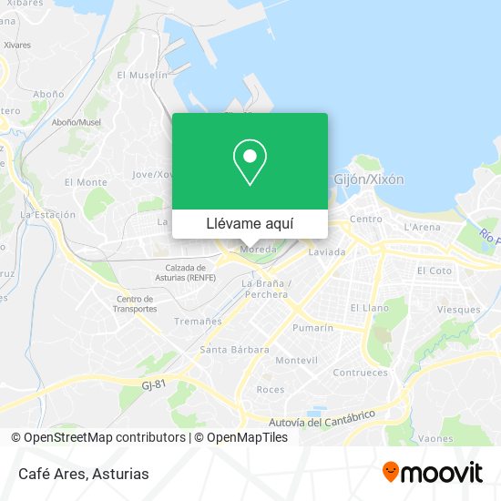 Mapa Café Ares