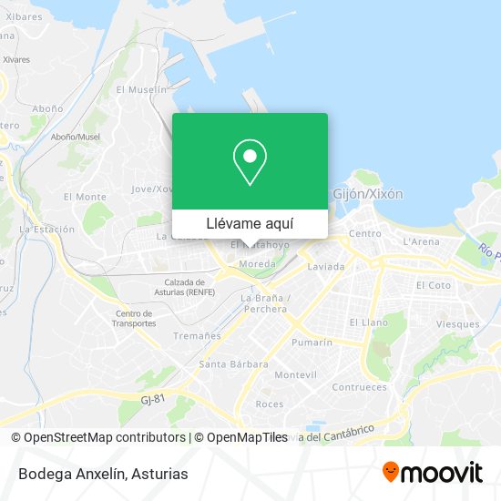 Mapa Bodega Anxelín