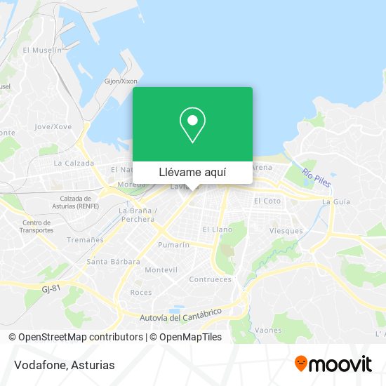 Mapa Vodafone