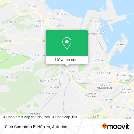 Mapa Club Campista El Hórreo
