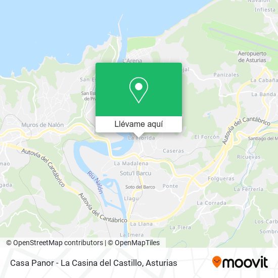 Mapa Casa Panor - La Casina del Castillo