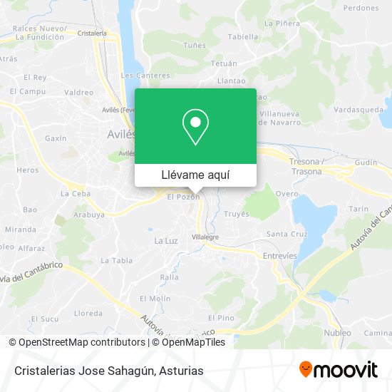 Mapa Cristalerias Jose Sahagún