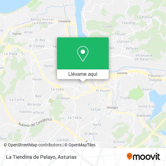 Mapa La Tiendina de Pelayo