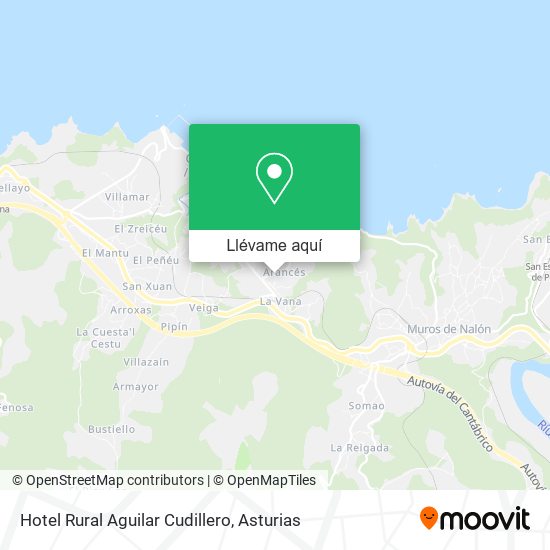 Mapa Hotel Rural Aguilar Cudillero