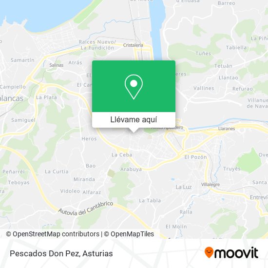 Mapa Pescados Don Pez