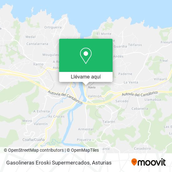 Mapa Gasolineras Eroski Supermercados