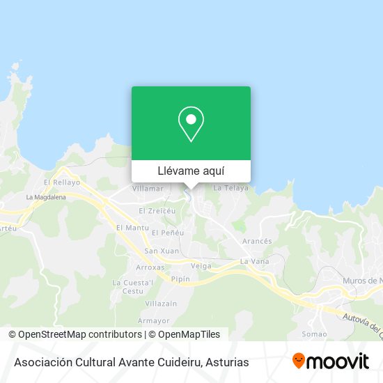 Mapa Asociación Cultural Avante Cuideiru