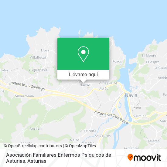 Mapa Asociación Familiares Enfermos Psiquicos de Asturias