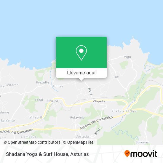Mapa Shadana Yoga & Surf House