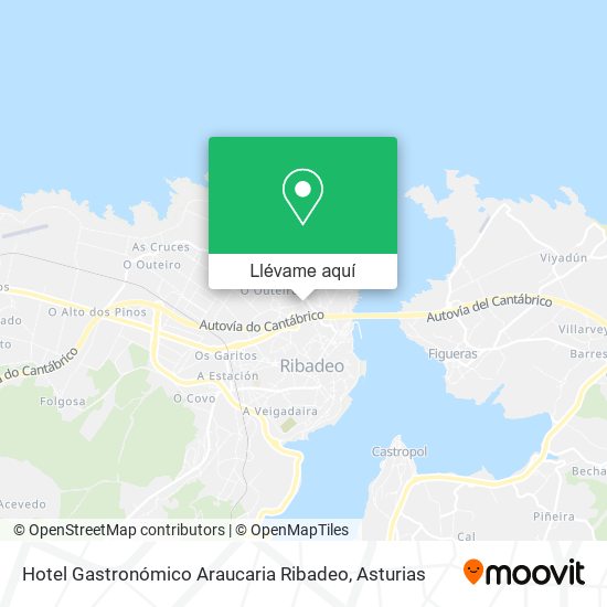 Mapa Hotel Gastronómico Araucaria Ribadeo