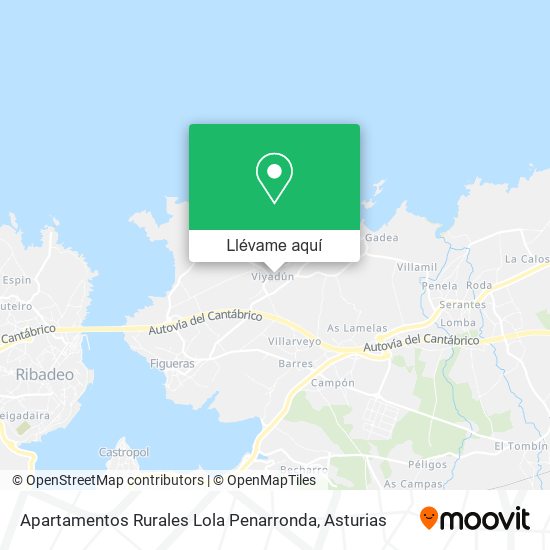 Mapa Apartamentos Rurales Lola Penarronda