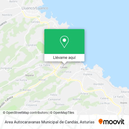 Mapa Area Autocaravanas Municipal de Candás