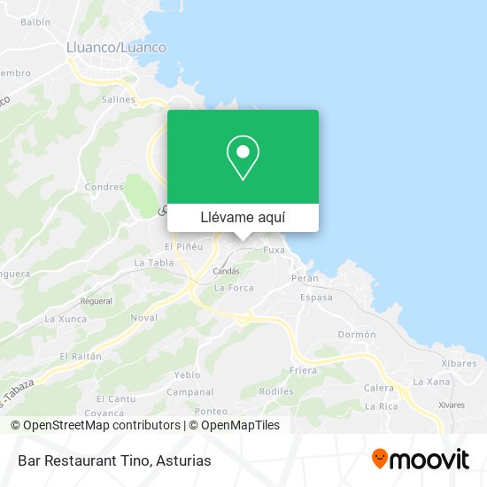 Mapa Bar Restaurant Tino