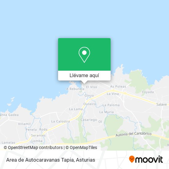 Mapa Area de Autocaravanas Tapia