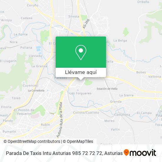 Mapa Parada De Taxis Intu Asturias 985 72 72 72