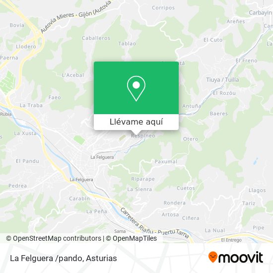 Mapa La Felguera /pando