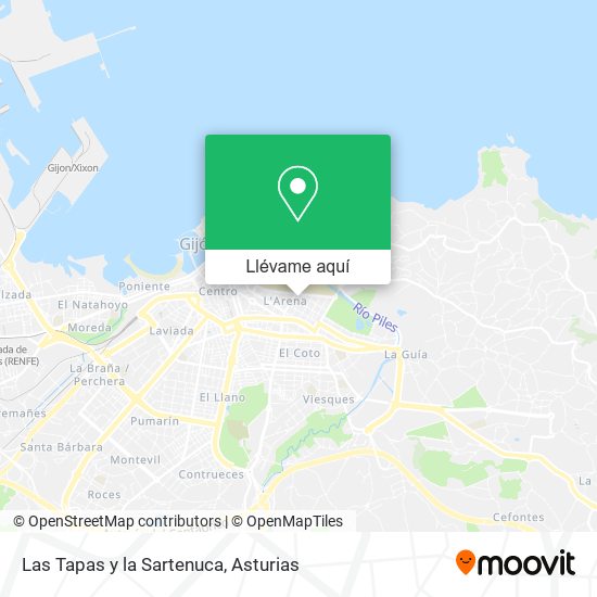 Mapa Las Tapas y la Sartenuca