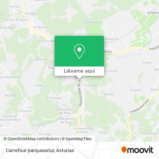 Mapa Carrefour parqueastur