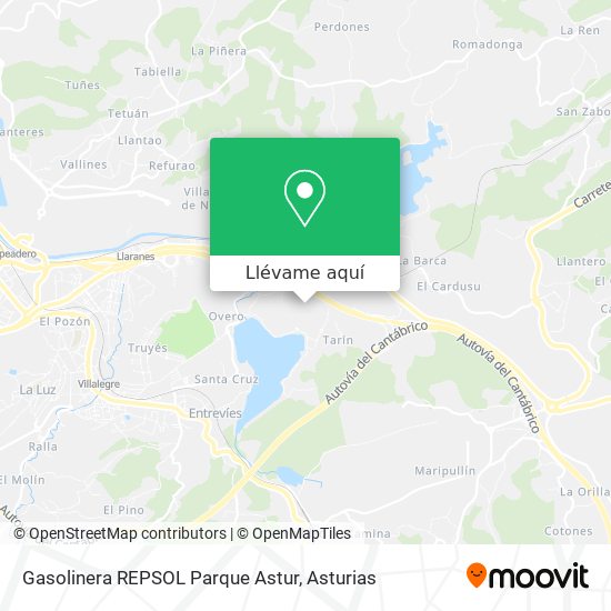 Mapa Gasolinera REPSOL Parque Astur