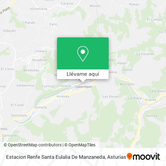 Mapa Estacion Renfe Santa Eulalia De Manzaneda