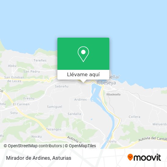 Mapa Mirador de Ardines