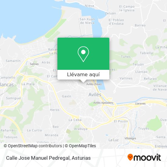 Mapa Calle Jose Manuel Pedregal