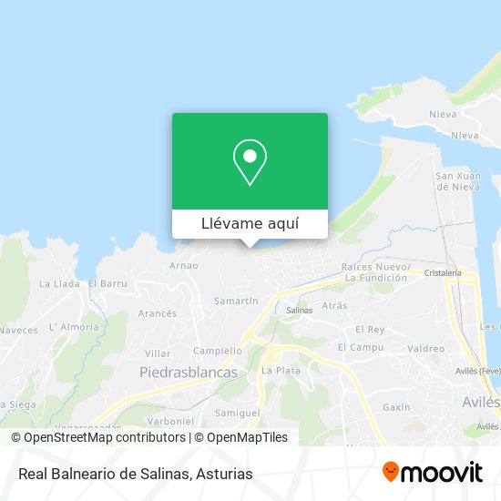Mapa Real Balneario de Salinas