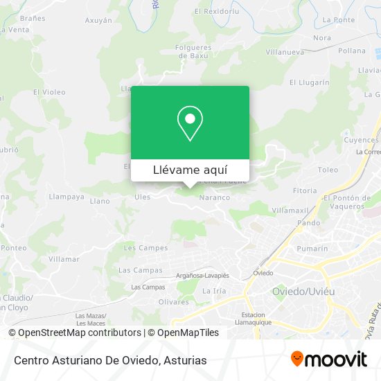 Mapa Centro Asturiano De Oviedo