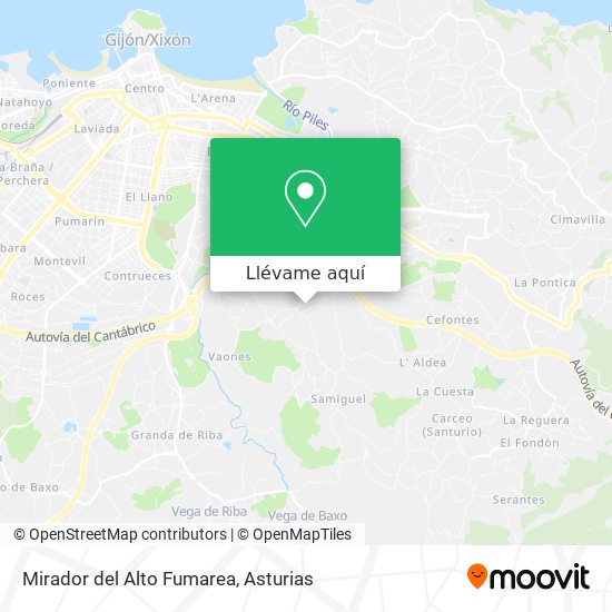 Mapa Mirador del Alto Fumarea